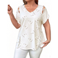 Women’s Heart Print V-Neck Top