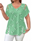 Women’s Heart Print V-Neck Top