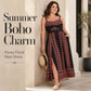 Women Plus Size Boho Spaghetti Strap Maxi Dress