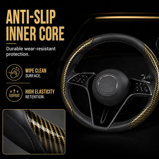 📢📢50% OFF !! ⏰Universal Carbon Fiber Steering Wheel Cover