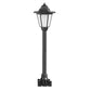 Retro Solar Garden Lights Outdoor Double Head Hexagonal Street Lamp