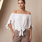 🎉 2026 Sale — Over 31,200 Sold! ⏰ Off-Shoulder Bow Blouse – Sweetheart Neckline, Summer Breeze 🎀