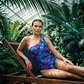 📢📢40% OFF !! ⏰Women's One-Shoulder Ruched One-Piece Swimsuit