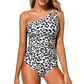 📢📢40% OFF !! ⏰Women's One-Shoulder Ruched One-Piece Swimsuit