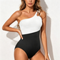 📢📢40% OFF !! ⏰Women's One-Shoulder Ruched One-Piece Swimsuit