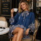 🎉 2026 Sale — Over 26,000 Sold! 💞 Women Vintage Floral High Neck Cape Dress