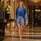 🎉 2026 Sale — Over 26,000 Sold! 💞 Women Vintage Floral High Neck Cape Dress