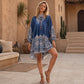 🎉 2026 Sale — Over 26,000 Sold! 💞 Women Vintage Floral High Neck Cape Dress