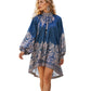 🎉 2026 Sale — Over 26,000 Sold! 💞 Women Vintage Floral High Neck Cape Dress