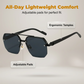 🎉 2026 Sale — Over 36,200 Sold 🔥 Men Geometric Polygon Sunglasses – UV400 Double Bridge Shades 🕶️
