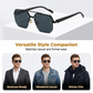 🎉 2026 Sale — Over 36,200 Sold 🔥 Men Geometric Polygon Sunglasses – UV400 Double Bridge Shades 🕶️