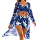 🎉 2026 Sale — Over 22,000 Sold! 💞 Women Tropical Print 3-Piece Swimwear Set