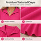 🌸👚 LIMITED-TIME 51% OFF! Women’s Textured Split V-Neck Tunic Top – Breezy Batwing Sleeves, Relaxed Fit & All-Day Comfort ✨