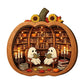 🎉 LIMITED TIME 50% OFF! 🎃 Halloween Wooden Pumpkin Tabletop Decor – Double-Layer Wood Construction with Festive Charm 🍂