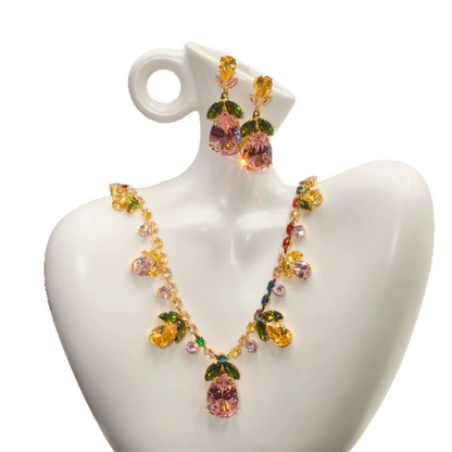 📢📢50% OFF !!⏰Elegant Tulip Necklace and Earrings Set