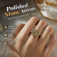 📢📢40% OFF !! ⏰Vintage Gold Virgin Mary Oval Crystal Ring
