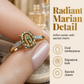 📢📢40% OFF !! ⏰Vintage Gold Virgin Mary Oval Crystal Ring