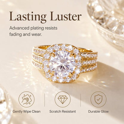 📢📢40% OFF !! ⏰Women's Cubic Zirconia Halo Ring
