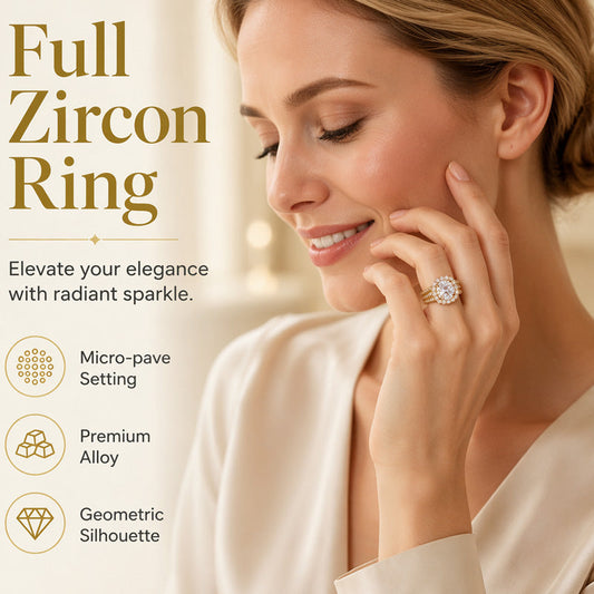 📢📢40% OFF !! ⏰Women's Cubic Zirconia Halo Ring