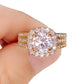 📢📢40% OFF !! ⏰Women's Cubic Zirconia Halo Ring