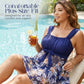 Plus Size Tummy Control 2-Piece Swimsuit Set
