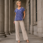 Women's Leopard Print Loose V-Neck T-Shirt