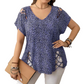 Women's Leopard Print Loose V-Neck T-Shirt