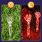 Halloween Garden Decor Skeleton Hands & Skull LED Floor Lamp Set