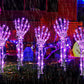 Halloween Garden Decor Skeleton Hands & Skull LED Floor Lamp Set