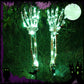 Halloween Garden Decor Skeleton Hands & Skull LED Floor Lamp Set