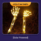 Halloween Garden Decor Skeleton Hands & Skull LED Floor Lamp Set