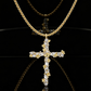 🎉 LIMITED TIME 50% OFF! ✝️ Radiant Cross Necklace – Twisted Chain, Petal Sparkle ✨