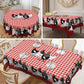 🐓 LIMITED TIME 50% OFF! ❤️ Farmhouse Rooster Tablecloth – Red Buffalo Plaid Chicken Table Cover, Spill Proof & Scalloped Lace Edge ✨