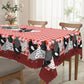 🐓 LIMITED TIME 50% OFF! ❤️ Farmhouse Rooster Tablecloth – Red Buffalo Plaid Chicken Table Cover, Spill Proof & Scalloped Lace Edge ✨