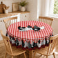 🐓 LIMITED TIME 50% OFF! ❤️ Farmhouse Rooster Tablecloth – Red Buffalo Plaid Chicken Table Cover, Spill Proof & Scalloped Lace Edge ✨