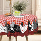 🐓 LIMITED TIME 50% OFF! ❤️ Farmhouse Rooster Tablecloth – Red Buffalo Plaid Chicken Table Cover, Spill Proof & Scalloped Lace Edge ✨