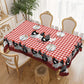 🐓 LIMITED TIME 50% OFF! ❤️ Farmhouse Rooster Tablecloth – Red Buffalo Plaid Chicken Table Cover, Spill Proof & Scalloped Lace Edge ✨