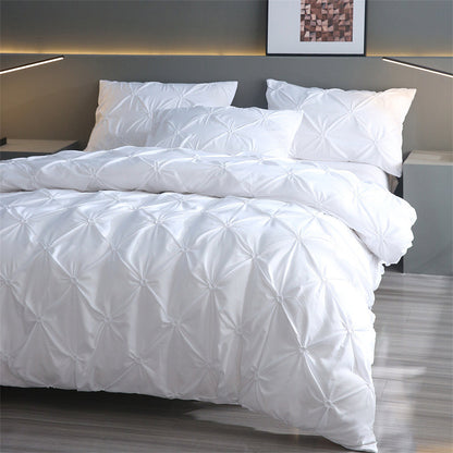 🎉 2026 Sale — Over 22,900 Sold!🛏️ 3‑Piece Pintuck Pleated Duvet Cover & Pillowcases Set