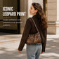 🐆 LIMITED TIME 50% OFF! 🤎 Retro Leopard Print Shoulder Bag for Women – Vintage Style Crossbody Handbag with Rivet Accents ✨