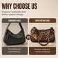🐆 LIMITED TIME 50% OFF! 🤎 Retro Leopard Print Shoulder Bag for Women – Vintage Style Crossbody Handbag with Rivet Accents ✨