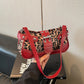 🐆 LIMITED TIME 50% OFF! 🤎 Retro Leopard Print Shoulder Bag for Women – Vintage Style Crossbody Handbag with Rivet Accents ✨