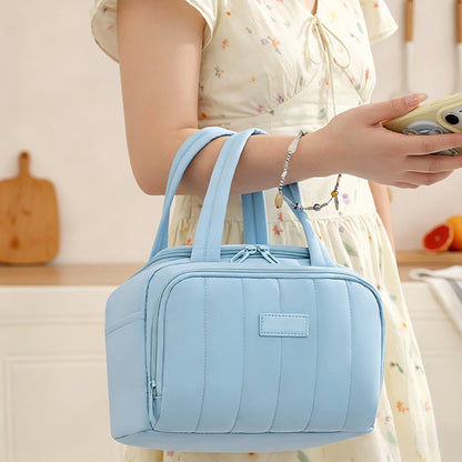📢📢50% OFF !! ⏰Quilted Insulated Water-Resistant Lunch Bag🧊🥪