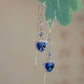 💙✨ 50% OFF! Blue Crystal Heart Drop Earrings | Elegant Long Dangle Earrings for Women