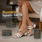 Women's Square-Toe Chunky Heel Sandals
