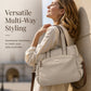 📢📢40% OFF !! ⏰Casual Canvas Tote Bag with Pleated Side Pockets for Women