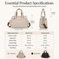 📢📢40% OFF !! ⏰Casual Canvas Tote Bag with Pleated Side Pockets for Women