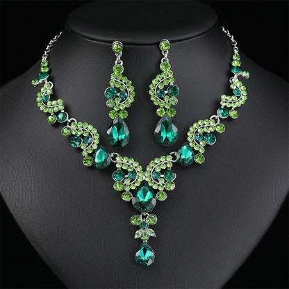 🎉 LIMITED TIME 50% OFF! 💎 Sparkling Rhinestone Necklace and Earrings Jewelry Set – Dazzling Crystal Accents & Elegant Matching Design ✨