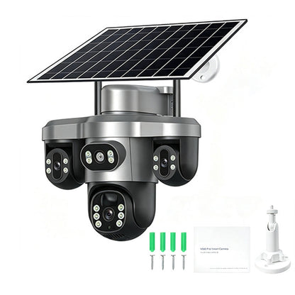 🎉 2026 Sale — Over 18,000 Sold! 📹 Triple Lens Solar Security Camera – 3-Way Surveillance, 4G+WiFi – 24/7 Protection for Homes & Remote Sites! ✨