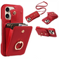 📢📢40% OFF !!⏰ Crossbody Wallet Phone Case – RFID Blocking, Accordion Card Slot & Detachable Strap – Litchi Pattern PU Leather ✨