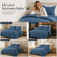 📢📢40% OFF !! ⏰ 3-Piece Quilted Comforter Set with Shams – All-Season Microfiber